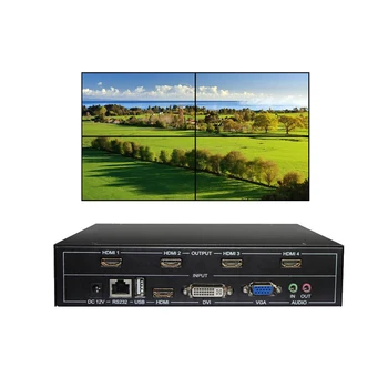4 Channel Video Wall Controller 2x2 HDMI DVI VGA USB Video Processor with RS232 Control for 4 TV Splicing
4 Channel Video Wall Controller 2x2 HDMI DVI VGA USB Video Processor with RS232 Control for 4 TV Splicing