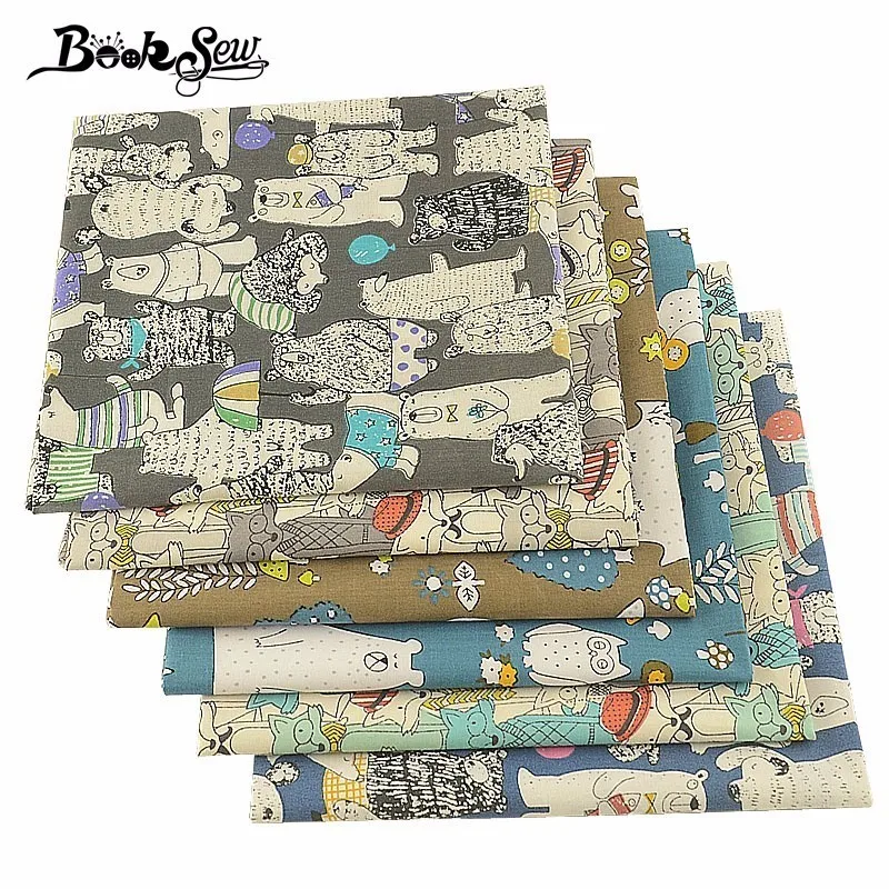 Booksew 100% Cotton Twill Fabric 6Pcs/lot 40cmx50cm Animal Design Home Textile Quilting Bedding DIY Baby Craft Doll Tecido Tissu
Booksew 100% Cotton Twill Fabric 6Pcs/lot 40cmx50cm Animal Design Home Textile Quilting Bedding DIY Baby Craft Doll Tecido Tissu