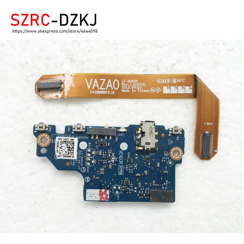 SZRCDZKJ Original For Dell XPS 12 9Q33 Audio Jack IO Circuit Power Button Board with Cable LS-9261P 63XND 009YCY 063XND
SZRCDZKJ Original For Dell XPS 12 9Q33 Audio Jack IO Circuit Power Button Board with Cable LS-9261P 63XND 009YCY 063XND