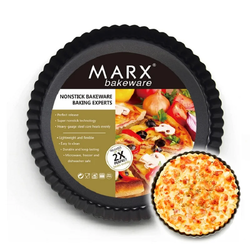 Solid deep tart quiche pan with removable bottom wish