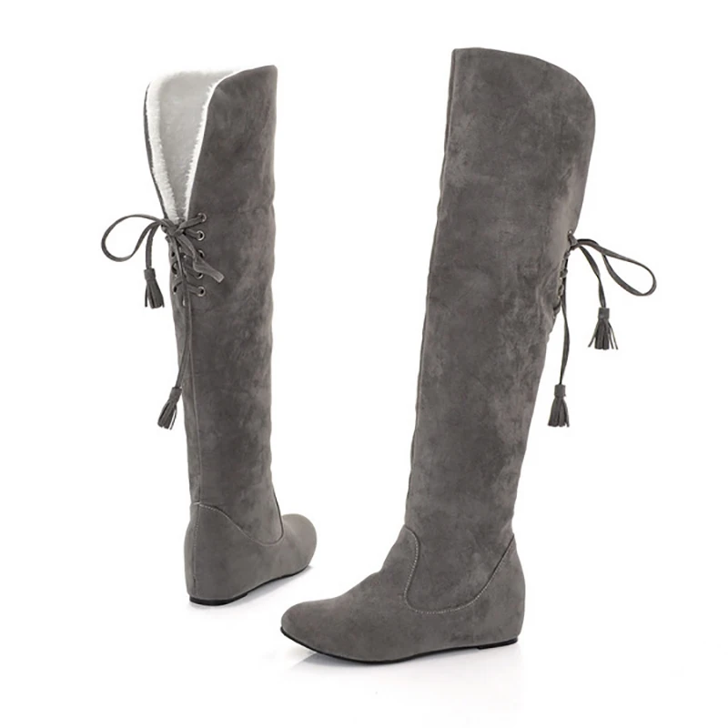 Thigh Long Boots Hidden Weddes Sexy Women Shoes Fashion Over Knee Boots Flock Shoes Black Red Coffee Winter Boots Big Size 43
Thigh Long Boots Hidden Weddes Sexy Women Shoes Fashion Over Knee Boots Flock Shoes Black Red Coffee Winter Boots Big Size 43