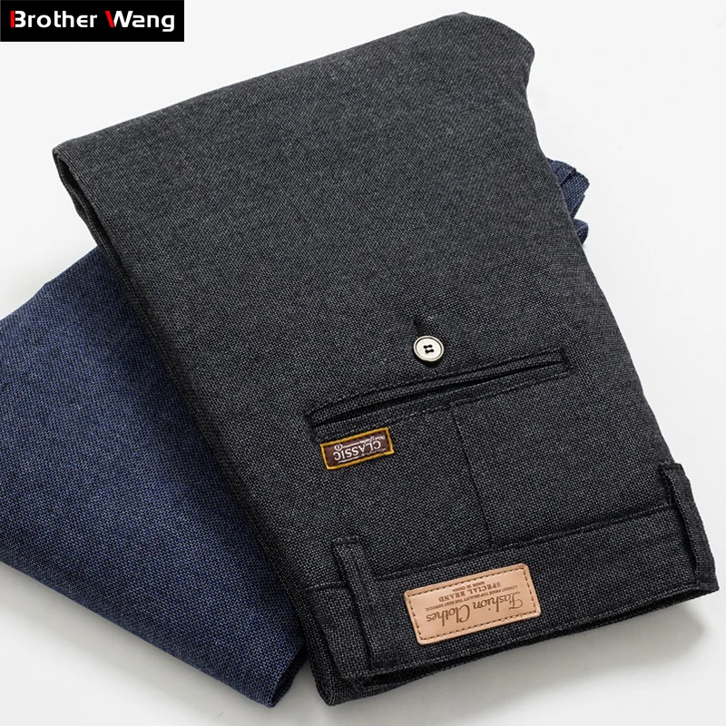 2019 Autumn Winter New Men's Slim Casual Pants Fashion Business Stretch Thicken Trousers Male Brand Plaid Pant Black Blue
2019 Autumn Winter New Men's Slim Casual Pants Fashion Business Stretch Thicken Trousers Male Brand Plaid Pant Black Blue