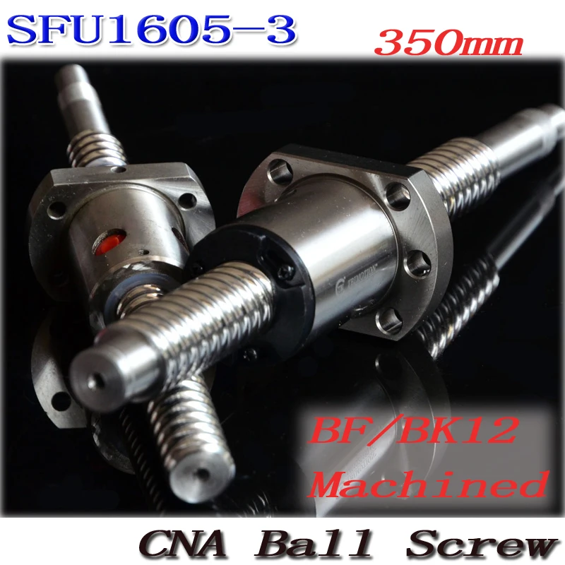SFU1605 350mm RM1605 350mm SFU1605-3 Rolled Ball screw 1pc+1pc ballnut + end machining for BK/BF12 standard processing SFU1605 350mm RM1605 350mm SFU1605-3 Rolled Ball screw 1pc+1pc ballnut + end machining for BK/BF12 standard processing<br><br>Aliexpress