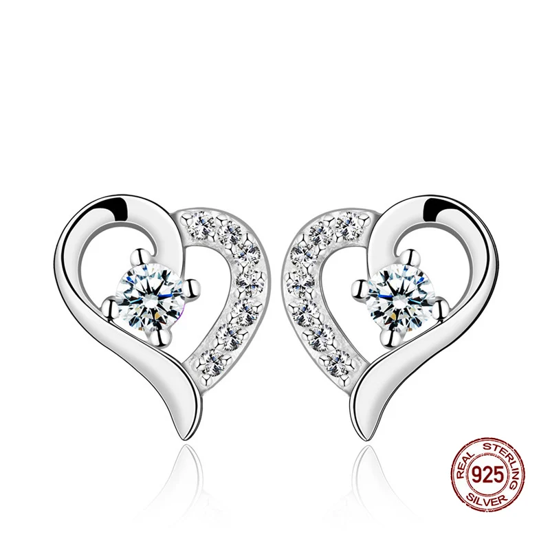100% S925 Sterling Silver Heart Shape Purple Romantic Earrings Studs Women Jewelry
100% S925 Sterling Silver Heart Shape Purple Romantic Earrings Studs Women Jewelry