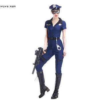 Women Halloween Policewoman Costumes Female Police Cosplay SWAT Jumpsuit uniforms Carnival Purim Christmas Nightclub party dress
Women Halloween Policewoman Costumes Female Police Cosplay SWAT Jumpsuit uniforms Carnival Purim Christmas Nightclub party dress