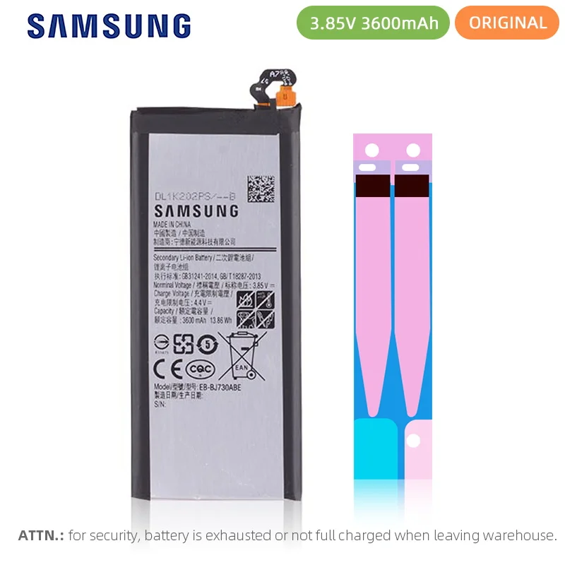 Original Battery for Samsung Galaxy J7 Pro 2017 EB-BJ730ABE 3600mAh For SAMSUNG J730 Battery J730GM J730K SM-J730F SM-J730G
Original Battery for Samsung Galaxy J7 Pro 2017 EB-BJ730ABE 3600mAh For SAMSUNG J730 Battery J730GM J730K SM-J730F SM-J730G