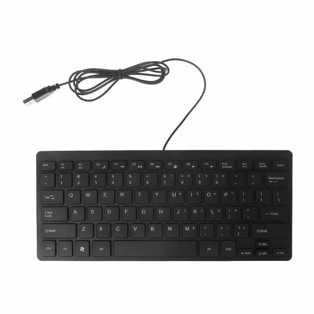 Mini Ultra Thin Quiet Keyboard 104 Keys Multimedia USB Wired Keyboards For Laptop PC Desktop Black C26
Mini Ultra Thin Quiet Keyboard 104 Keys Multimedia USB Wired Keyboards For Laptop PC Desktop Black C26