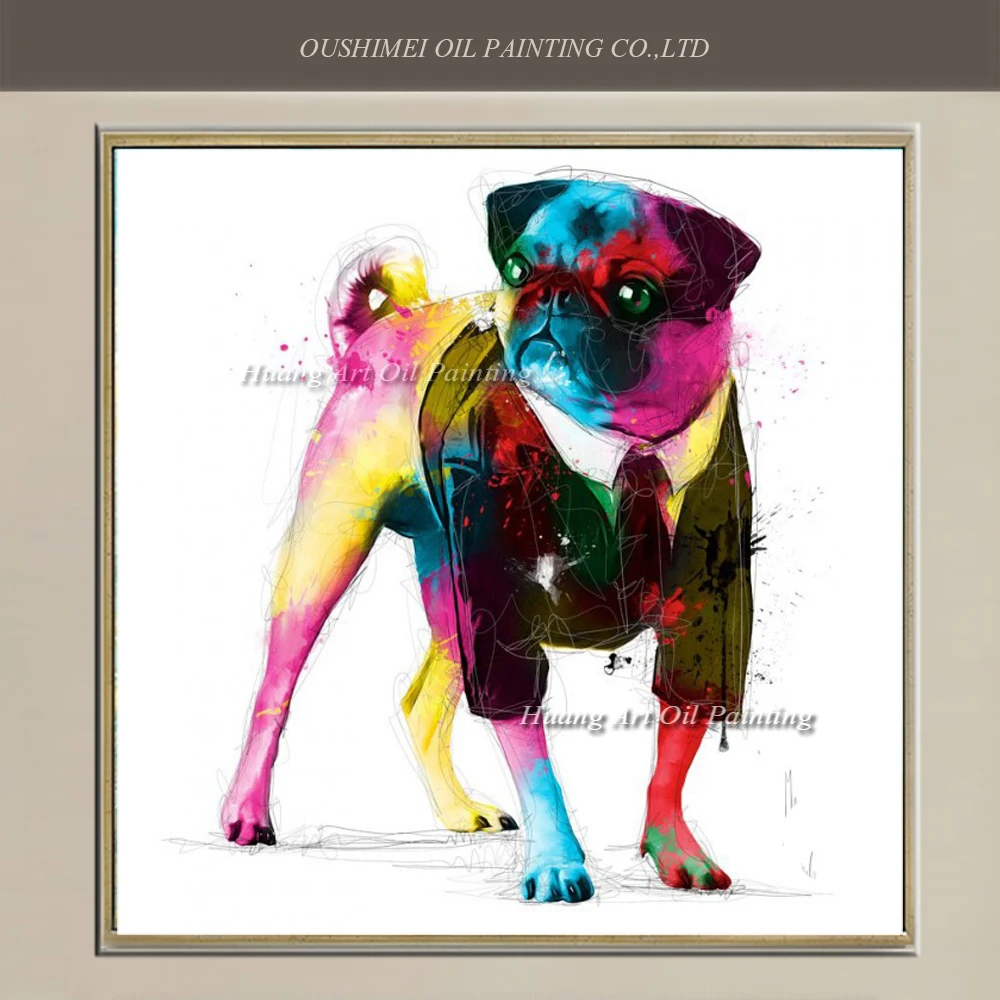 New Handmade Modern Bulldog Oil Painting Abstract Pet Black Background Painting On Canvas For Living Room Wall Decor Dog Animals
New Handmade Modern Bulldog Oil Painting Abstract Pet Black Background Painting On Canvas For Living Room Wall Decor Dog Animals