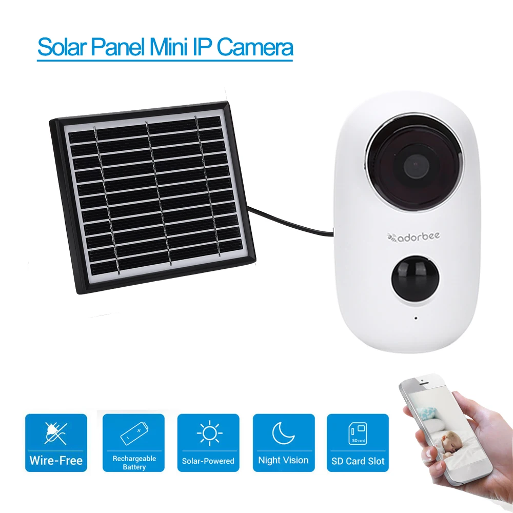 720P WiFi IP Security Camera Rechargeable Battery Powered with Solar Panel for Indoor Outdoor Video IP Camera
720P WiFi IP Security Camera Rechargeable Battery Powered with Solar Panel for Indoor Outdoor Video IP Camera