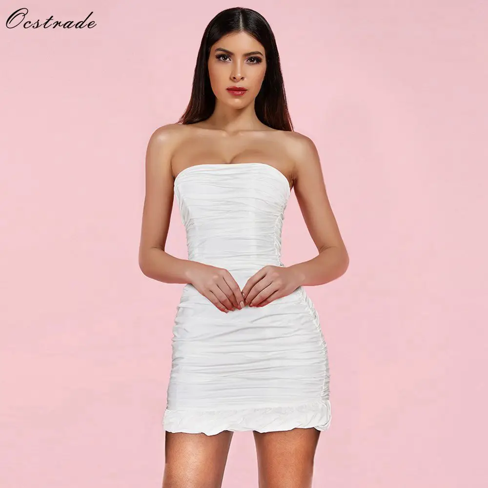 Ocstrade New Arrival 2019 Women White Cotton Ruched Strapless Sexy Party Night Club Bodycon Dress
Ocstrade New Arrival 2019 Women White Cotton Ruched Strapless Sexy Party Night Club Bodycon Dress
