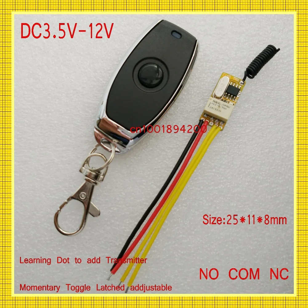 Micro Relay Wireless Switch ASK Smart Home RF Receiver Transmitter DC 3.7V 4.2V Micro Relay Wireless Switch ASK Smart Home RF Receiver Transmitter DC 3.7V 4.2V<br><br>Aliexpress