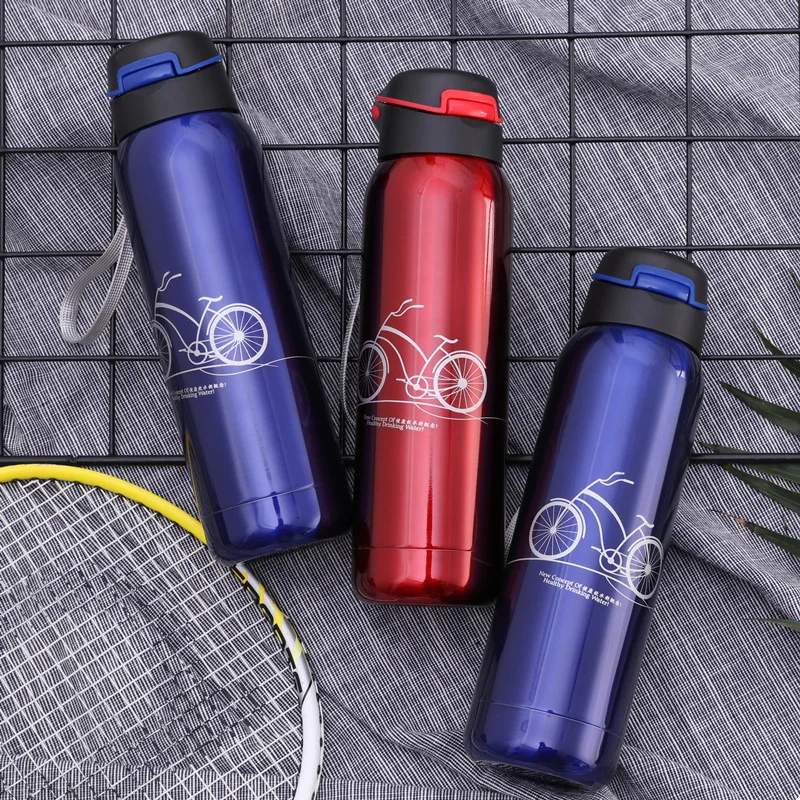 

500ML Portable Sports Thermos Stainless Steel water bottle with Straw Insulation Vacuum Flask thermo Insulate Travel Coffee mug