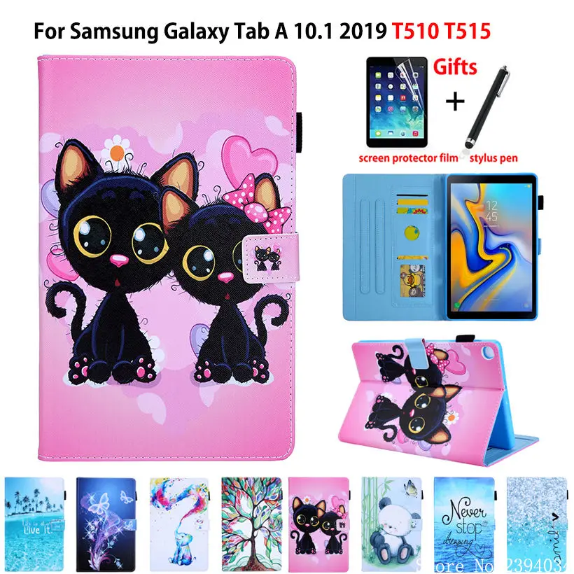 Fashion Cat Case For Samsung Galaxy Tab A 10.1 2019 T510 T515 SM-T510 SM-T515 Cover Funda Tablet Stand Shell Skin Capa +Film+Pen
Fashion Cat Case For Samsung Galaxy Tab A 10.1 2019 T510 T515 SM-T510 SM-T515 Cover Funda Tablet Stand Shell Skin Capa +Film+Pen