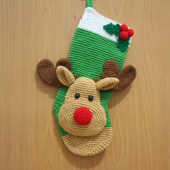 Crochet handmade Festival socks deer style model number SC0012 
Crochet handmade Festival socks deer style model number SC0012