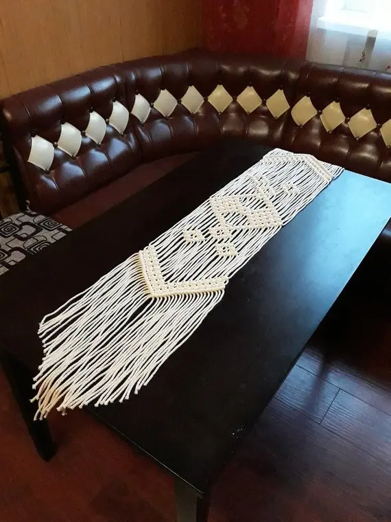 Macrame table runner-Christmas runners handmade boho style wedding runners BEIGE COLOR customized size home deocration
Macrame table runner-Christmas runners handmade boho style wedding runners BEIGE COLOR customized size home deocration