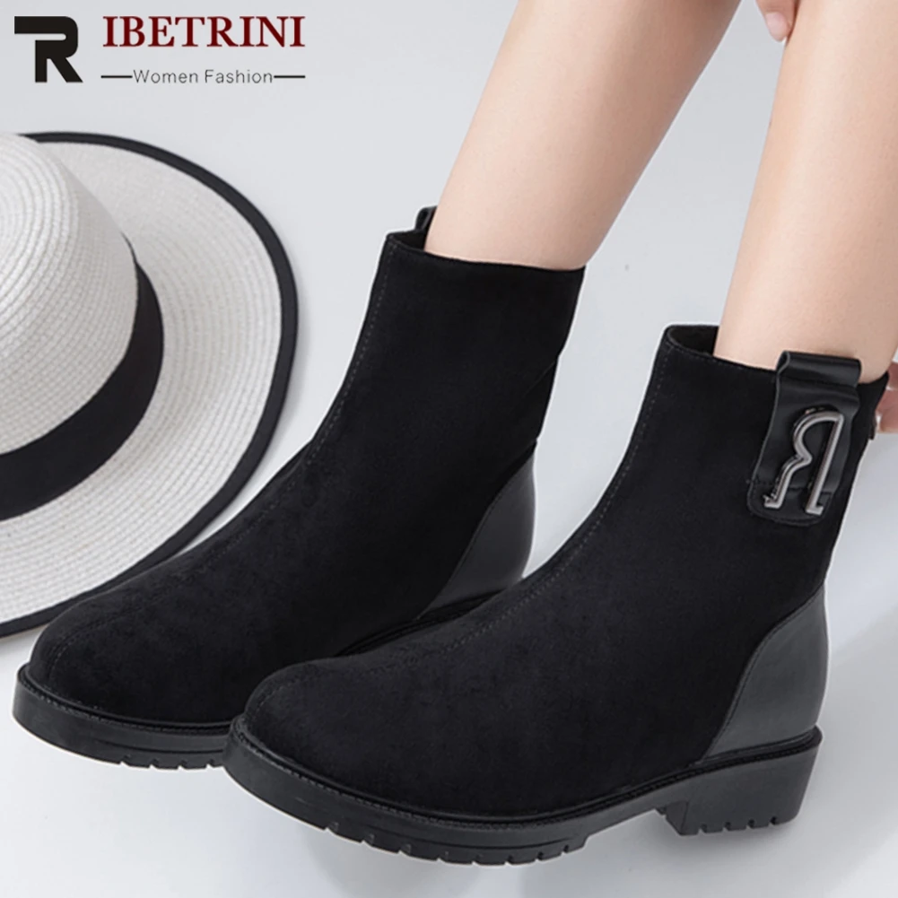 New Autumn Winter Add Fur Booties Elegant Platform Ankle Boots Women 2019 Concise Low Heels Shoes Woman 32-43
New Autumn Winter Add Fur Booties Elegant Platform Ankle Boots Women 2019 Concise Low Heels Shoes Woman 32-43