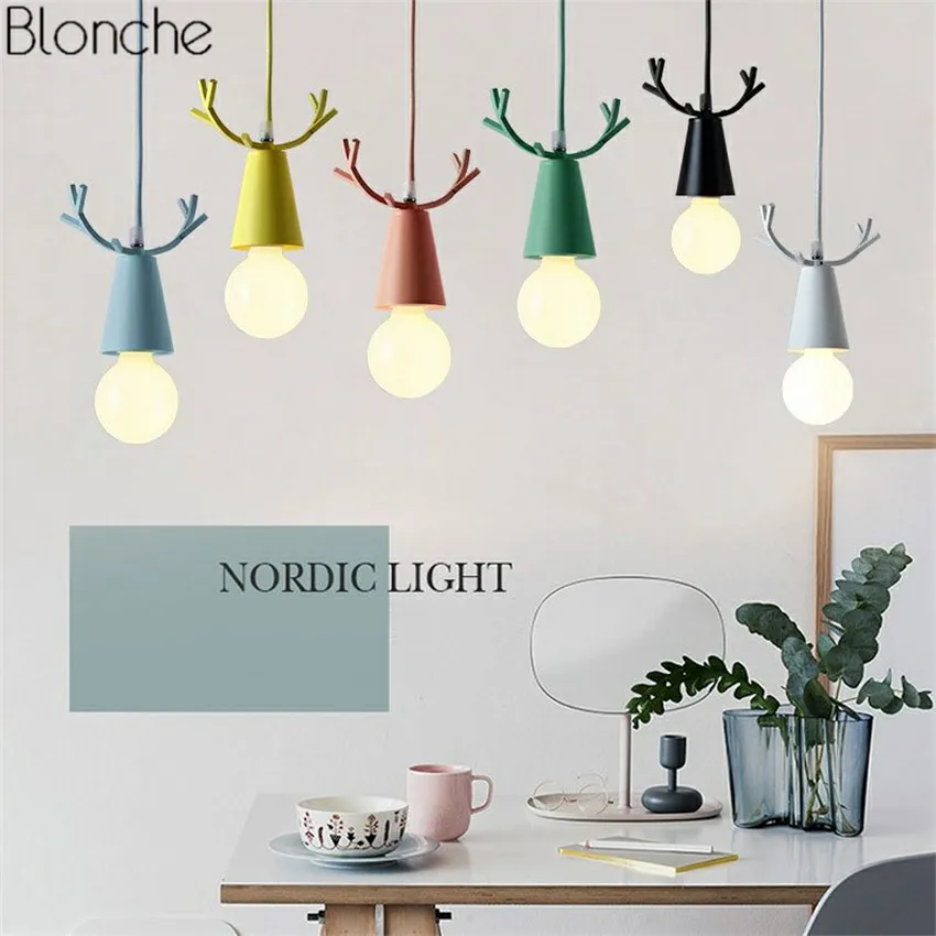 Nordic Deer Pendant Lights Christmas Antlers E27 Led Hanging Lamp for Children's Room Bedroom Kitchen Home Light Fixtures Decor
Nordic Deer Pendant Lights Christmas Antlers E27 Led Hanging Lamp for Children's Room Bedroom Kitchen Home Light Fixtures Decor