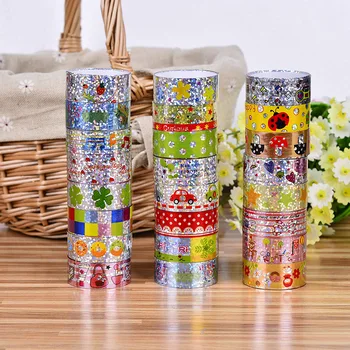 The new masking tape diary seal paragraph decorative tape mixed laser cartoon office tape 15mm width 1m length random color 6pcs
The new masking tape diary seal paragraph decorative tape mixed laser cartoon office tape 15mm width 1m length random color 6pcs