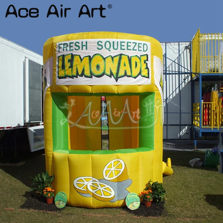On-Sale-Yellow-Tent-Inflatable-Lemonade-Booth-with-Free-Banners-and-CE-blower-1_