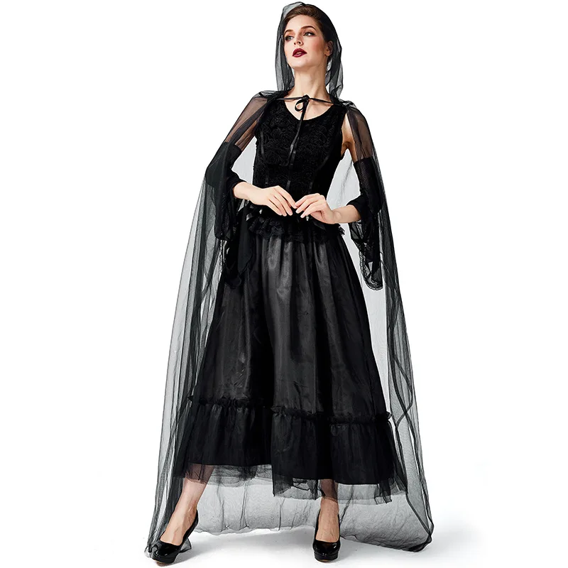 Umorden Halloween Gothic Black Sorceress Costume with Mesh Hooded Cape Carnival Purim Party Cosplay Fancy Dress
Umorden Halloween Gothic Black Sorceress Costume with Mesh Hooded Cape Carnival Purim Party Cosplay Fancy Dress