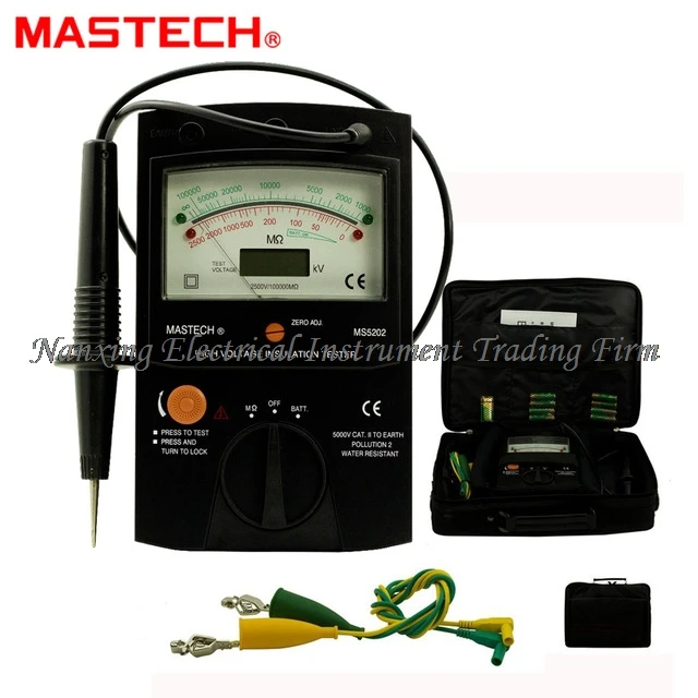 FAST SHIPMENT MASTECH MS5202 100000Mohm Digital Analog Insulation Tester tramegger high voltage insulation tester
FAST SHIPMENT MASTECH MS5202 100000Mohm Digital Analog Insulation Tester tramegger high voltage insulation tester