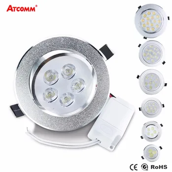 

High Lumen LED Downlight 3W 5W 7W 9W 12W 15W 85-265V LED Diode Ceiling Lights Spotlight With Driver Cool White/Warm White
