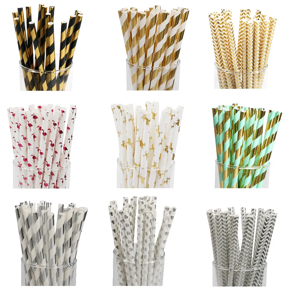 25pcs Gold Foil Drinking Paper Straws For Wedding Decoration bachelor party Anniversary Day Christmas Party Birthday supplies
25pcs Gold Foil Drinking Paper Straws For Wedding Decoration bachelor party Anniversary Day Christmas Party Birthday supplies