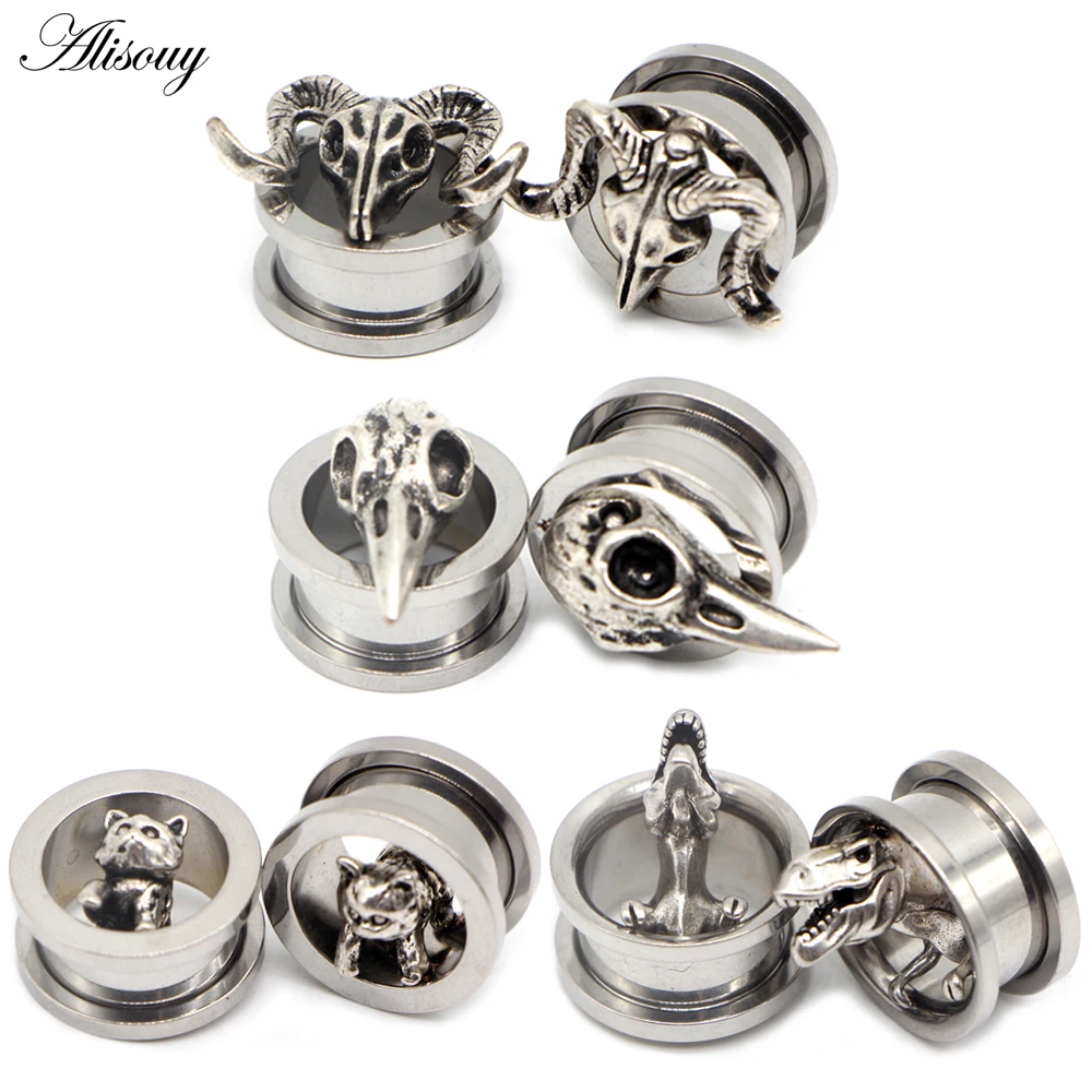 Alisouy 2pcs Ear Plugs animal Tunnels Screw Earrings Gauges Kits Piercings Body Stretchers Taper kit Plugs unisex 6-25mm
Alisouy 2pcs Ear Plugs animal Tunnels Screw Earrings Gauges Kits Piercings Body Stretchers Taper kit Plugs unisex 6-25mm