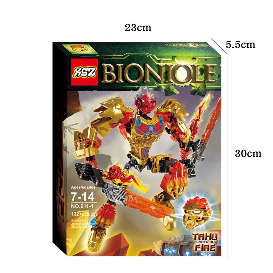 Reedcall 132 шт Bionicle Tahu Uniter of Fire 71308 строительные игрушки Совместимые | Игрушки и хобби