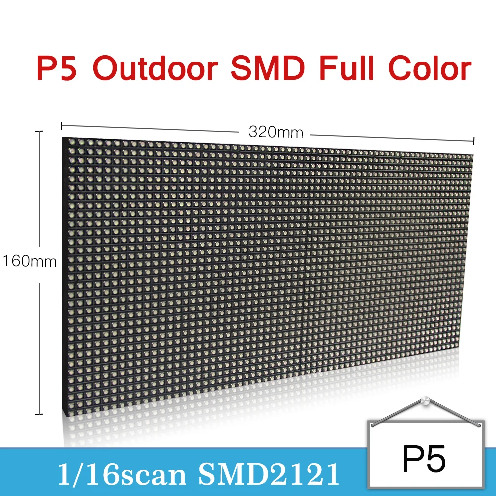 P5 Outdoor Led Display Module Tv Panel Video Wall P5 Sign Board Led Display Wall Screen RGB Full Color 320*160mm 64*32 pixel
P5 Outdoor Led Display Module Tv Panel Video Wall P5 Sign Board Led Display Wall Screen RGB Full Color 320*160mm 64*32 pixel
