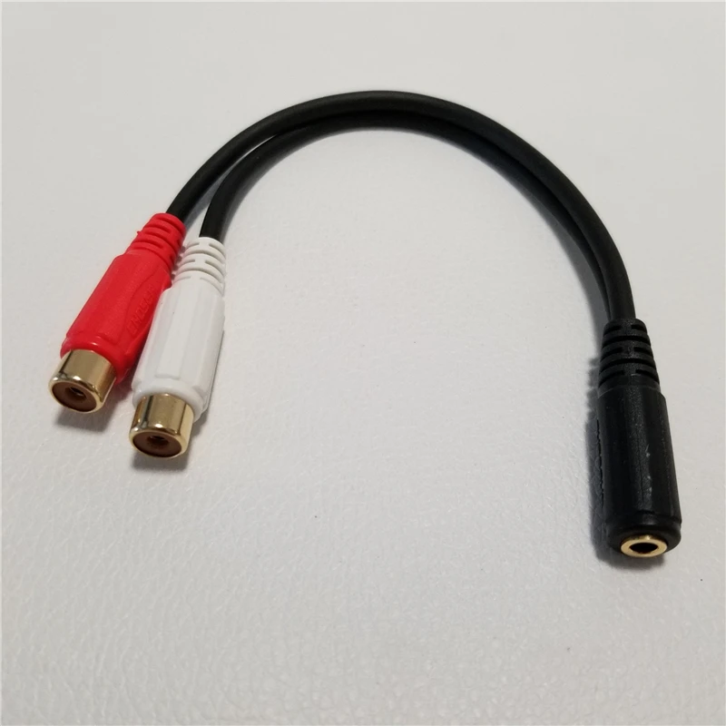 3.5mm Audio Jack Female to 2 RCA Female F/F Aux Adapter Converter Short Splitter Cable Line
3.5mm Audio Jack Female to 2 RCA Female F/F Aux Adapter Converter Short Splitter Cable Line