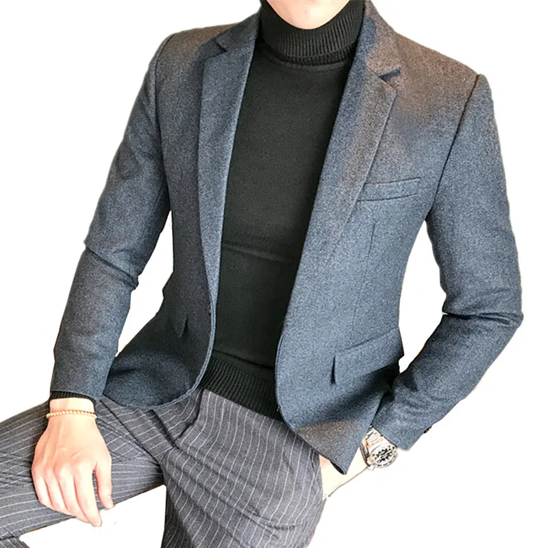 Blazer men's autumn and winter woolen high-end Plus size urban fashion British style party fashion suit jacket slim thick suit
Blazer men's autumn and winter woolen high-end Plus size urban fashion British style party fashion suit jacket slim thick suit
