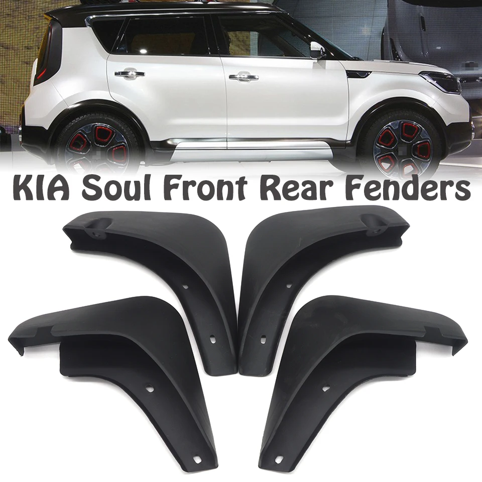 BOOMBLOCK 1Set Car Front Rear Mudguards For 2010 2011 KIA Soul