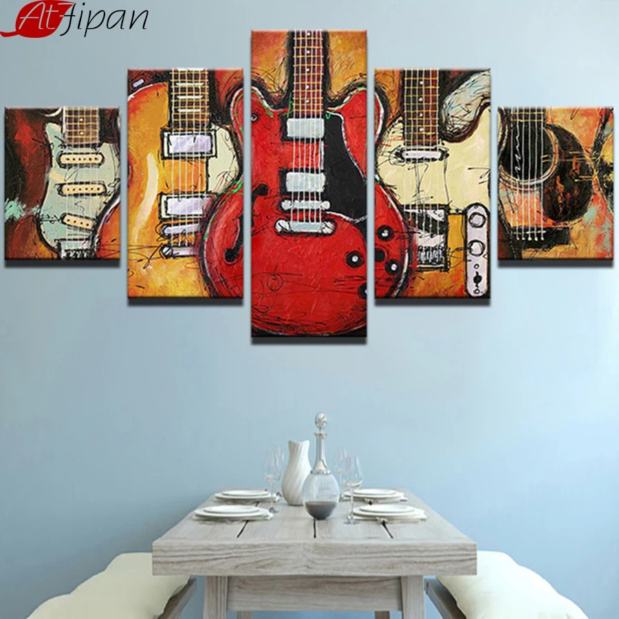 AtFipan Modern Canvas Painting HD Printed Wall Art Frame Modular Pictures Living Room Decor 5 Piece Abstract Guitar Music Poster
AtFipan Modern Canvas Painting HD Printed Wall Art Frame Modular Pictures Living Room Decor 5 Piece Abstract Guitar Music Poster