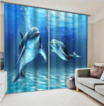 Ocean Dolphin Blue Customized 3D Blackout Window Curtain Drapes For Kids Bed room Living room Hotel Office Wall Tapestry
Ocean Dolphin Blue Customized 3D Blackout Window Curtain Drapes For Kids Bed room Living room Hotel Office Wall Tapestry