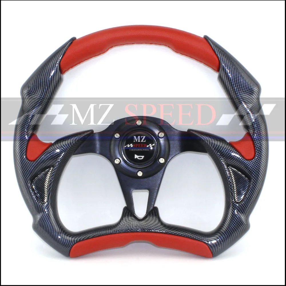 MZ-SPEED Car accessories 14inch For Wheel PVC carbon Fiber material black red yellow Steering Wheel Flat Game Steering Wheel
MZ-SPEED Car accessories 14inch For Wheel PVC carbon Fiber material black red yellow Steering Wheel Flat Game Steering Wheel
