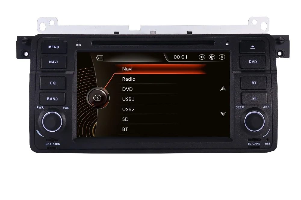 Автомобильный DVD плеер 7 дюймовый 2Din Android 10 для BMW E46 M3 с 3G GPS BT Радио USB SD Руль