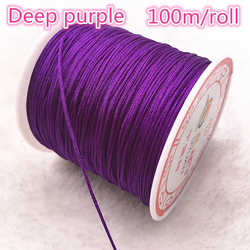 100M/Roll 0.8mm Deep purple Nylon Cord Thread Chinese Knot Macrame Cord Bracelet Braided String DIY Tassels Beading Thread
100M/Roll 0.8mm Deep purple Nylon Cord Thread Chinese Knot Macrame Cord Bracelet Braided String DIY Tassels Beading Thread
