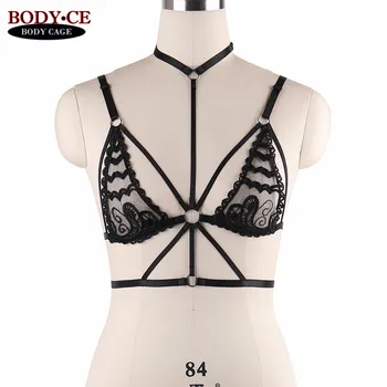 Womens Sexy Lace Sheer Bra Lingerie Cage Tops Bustier Black Elastic Bondage Body Harness Triangle Bikini See through underwear
Womens Sexy Lace Sheer Bra Lingerie Cage Tops Bustier Black Elastic Bondage Body Harness Triangle Bikini See through underwear