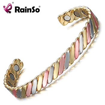 RainSo 2019 Hot Sale Tricolor Pure Copper Bracelets Bangles for Women Freely Adjust Cuff wristband Magnetic Therapy Jewelry 191
RainSo 2019 Hot Sale Tricolor Pure Copper Bracelets Bangles for Women Freely Adjust Cuff wristband Magnetic Therapy Jewelry 191
