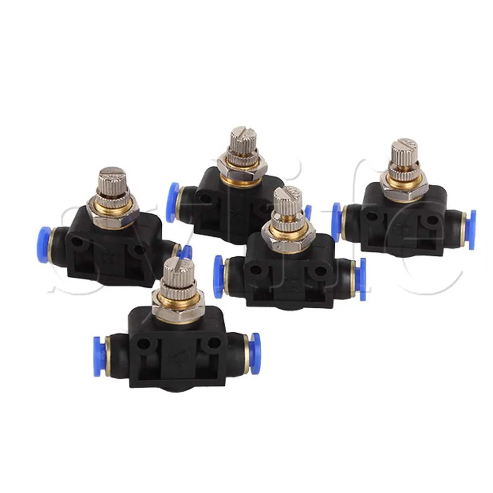 New 5Pcs 6mm Push In Speed Controller Pneumatic Air Valves Rapid Connection Design
New 5Pcs 6mm Push In Speed Controller Pneumatic Air Valves Rapid Connection Design