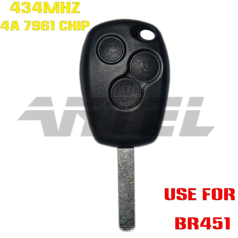 Antel manufacturer Car Remote Key Fit for Mercedes-Benz Smart Fortwo 451 Frequency 434MHz 3 button
Antel manufacturer Car Remote Key Fit for Mercedes-Benz Smart Fortwo 451 Frequency 434MHz 3 button