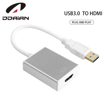 USB 3.0 to HDMI Converter Adapter Cable HDMI External Video Card Adapter for Windows XP Vista Win7/8
USB 3.0 to HDMI Converter Adapter Cable HDMI External Video Card Adapter for Windows XP Vista Win7/8