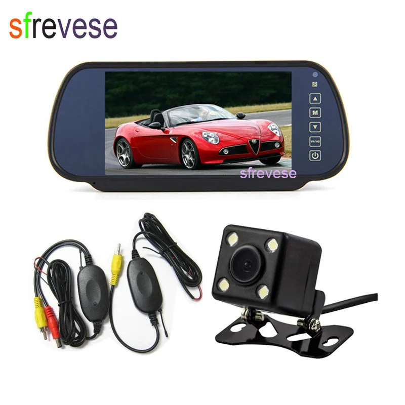 4 LED Car Rear View Wireless Parking Backup Reverse Camera 170 Degree Waterproof + 7" LCD Monitor Mirror Kit
4 LED Car Rear View Wireless Parking Backup Reverse Camera 170 Degree Waterproof + 7" LCD Monitor Mirror Kit