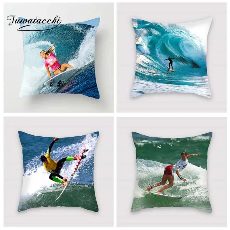 Fuwatacchi Surfing Sport Pillow Cover Swimming Photo Printed Cushion Cover for Sofa Bedroom Home Decorative Pillowcases 45*45mm
Fuwatacchi Surfing Sport Pillow Cover Swimming Photo Printed Cushion Cover for Sofa Bedroom Home Decorative Pillowcases 45*45mm