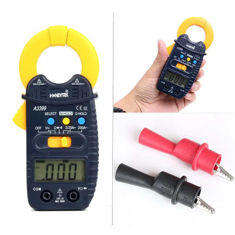 Digital multimeter electronic measuring instruments AC voltage detectors portable with diodes and continuity test alligator clip
Digital multimeter electronic measuring instruments AC voltage detectors portable with diodes and continuity test alligator clip