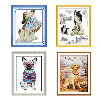 Joy Sunday Cross Stitch Kits Animals Dogs Cross Stitch Fabric 11 14ct French Bulldog Cross Stitch Kit Embroidery Needlework Sets
Joy Sunday Cross Stitch Kits Animals Dogs Cross Stitch Fabric 11 14ct French Bulldog Cross Stitch Kit Embroidery Needlework Sets