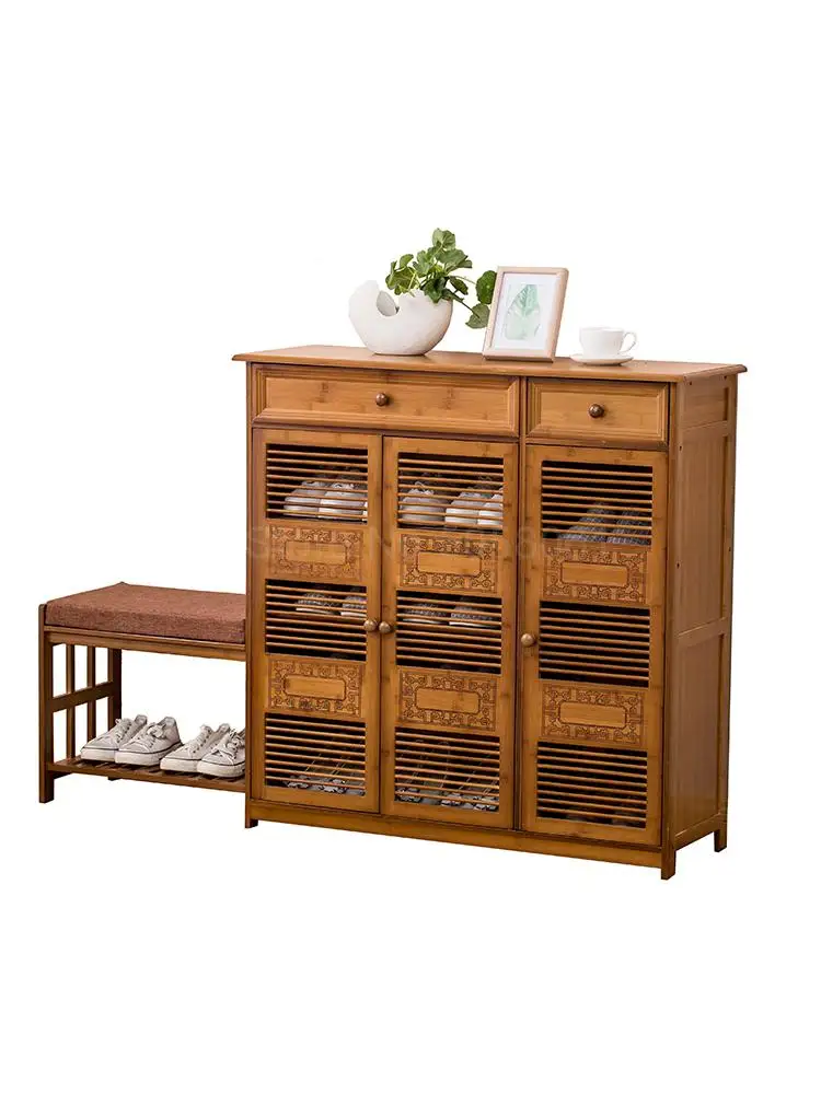 Bamboo shoe rack simple household economy multi-function dust-proof multi-layer door small shoe cabinet can sit shoes bench
Bamboo shoe rack simple household economy multi-function dust-proof multi-layer door small shoe cabinet can sit shoes bench