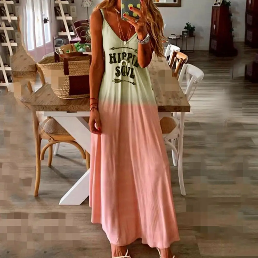 Boho style Women's Casual Sleeveless V-neck letter Print Maxi Tank Long Dress vestidos de fiesta de noche robe femme
Boho style Women's Casual Sleeveless V-neck letter Print Maxi Tank Long Dress vestidos de fiesta de noche robe femme