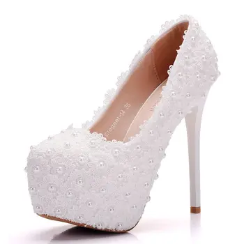 Women High Heels Round Toe Leather Lace White Dress Wedding Shoes Slip-On Stiletto Heels Sexy Women Platform Pumps Shoes
Women High Heels Round Toe Leather Lace White Dress Wedding Shoes Slip-On Stiletto Heels Sexy Women Platform Pumps Shoes